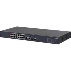 Коммутатор Dahua DH-CS4218-16ET-135 (L2) 16x100Мбит/с 2xКомбо(1000BASE-T/SFP) 16PoE 135W управляемый