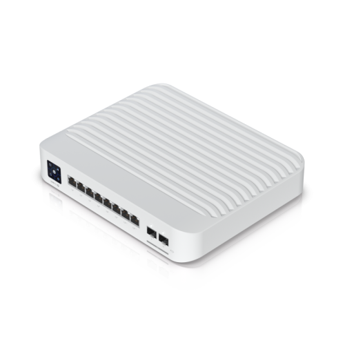 Коммутатор/ UniFi Pro 8 PoE has 8 ports (6 PoE+, 2 PoE++), 120W total PoE, 56 Gbps switching