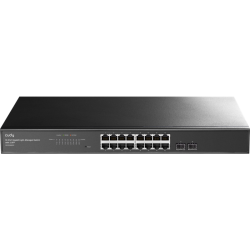 Коммутатор/ 16-Port Gigabit Light Managed Switch, 16 Gigabit RJ45 Ports, 2 Gigabit SFP ports, VLAN/Extend working mode DIP switch, Local management via Web GUI, support STP/RSTP, 802.1ab LLDP, Loop Detection, QoS, VLAN, SNMP, IGMP Snooping, DHCP Snooping,