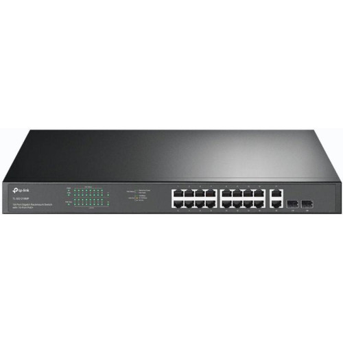 Коммутатор TP-Link TL-SG1218MP (L2) 18x1Гбит/с 2xКомбо(1000BASE-T/SFP) 16PoE+ 250W неуправляемый