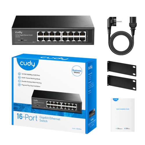 Коммутатор/ 16-Port Gigabit Switch, 16 Gigabit RJ45 Ports, IGMP Snooping, Loop Detection/Prevention, 802.1p/DSCP QoS, Switch/VLAN/Extend working mode DIP switch, Rack-mountable Steel Case, Power Saving, Plug & Play, Rack-Mount kits included Коммутатор/ 16-Port Gigabit Switch, 16 Gigabit RJ45 Ports, IGMP Snooping, Loop Detection/Prevention, 802.1p/DSCP QoS, Switch/VLAN/Extend working mode DIP switch, Rack-mountable Steel Case, Power Saving, Plug & Play, Rack-Mount kits included