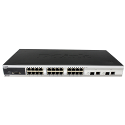 Сетевой коммутатор/ 24-port UTP 10/100Mbps + 2 combo 1000BASE-T/SFP, L2 Single IP Management Switch, 19