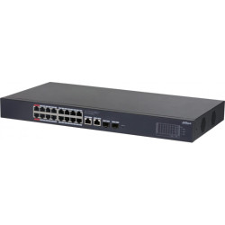 Коммутатор Dahua DH-CS4220-16GT-240 (L2) 16x100Мбит/с 2x1Гбит/с 2xКомбо(1000BASE-T/SFP) 16PoE 265W управляемый