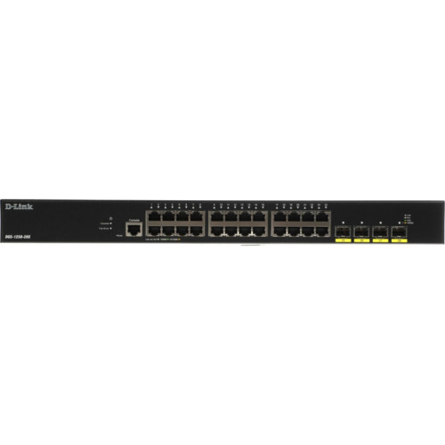 Коммутатор/ DGS-1250-28X Smart L2 Switch 24x1000Base-T, 4х10GBase-X SFP+, CLI, RJ45 Console