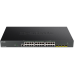Коммутатор/ DGS-1250-28XMP Smart L2 Switch 24x1000Base-T PoE, 4х10GBase-X SFP+, PoE Budget 370W, CLI, RJ45 Console
