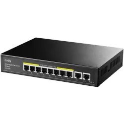 Коммутатор/ 8 RJ-45 10/100/1000M PSE ports +2 RJ45 10/100/1000  Uplink Port Unmanaged PoE+ Switch 120W,  802.3af/at standard,Alternative 1/2(+),3/6(-), Steel Case, Watchdog, 120W internal