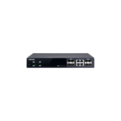 Коммутатор/ QNAP QSW-M804-4C 10 Gbps managed switch with 8 SFP + ports, 4 of which are combined with RJ-45, throughput up to 160 Gbps, JumboFrame support.