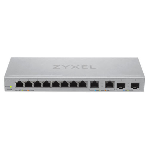 Zyxel XGS1210-12 Multi-Gigabit Smart L2 Switch, 8xGE, 2x1/2.5GE, 2xSFP+, Desktop, Silent