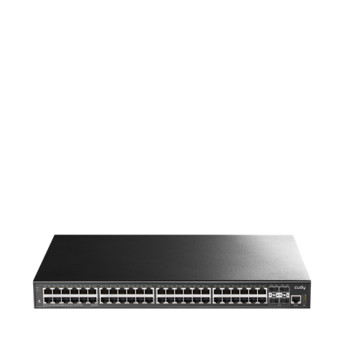 Коммутатор/ 48-Port Layer 3 Managed Gigabit Switch,48 Gigabit Ethernet ports + 4 10 Gigabit uplink SFP optical ports + 1 USB serial port + 1 console port, backplane bandwidth 176Gbps, three-layer network management function, support routing, DHCP, VLAN, M