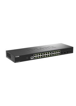 Коммутатор/ Управляемый L2 коммутатор, 24x1000Base-T, 4x10GBase-X SFP+, защита от статического электричества до 6 кВ, CLI, консольный порт RJ-45, RPS, поддержка Dying Gasp