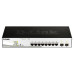 Коммутатор/ DGS-1210-10P/F Smart L2 Switch 8х1000Base-T PoE, 2х1000Base-X SFP, PoE Budget 65W, Compact CLI
