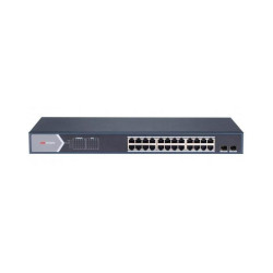 Коммутатор Hikvision DS-3E1526P-SI 24x1Гбит/с 2SFP 24PoE+ 370W управляемый