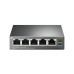 Коммутатор/ 5-Port 10/100Mbps Desktop Switch with 4-Port PoE, 5 10/100Mbps RJ45 ports including 4 PoE ports, 58W PoE Power supply, steel case