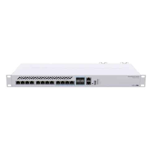 Коммутатор MikroTik CRS312-4C+8XG-RM (L3) 1x100Мбит/с 8x10Гбит/с 4xКомбо(10GBase-T/SFP+) управляемый