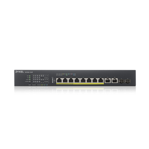 Коммутатор/ ZYXEL Hybrid Smart PoE ++ ZYXEL NebulaFlex XS1930-12HP switch, 19 