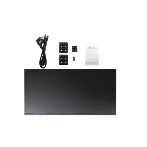 Unmanaged Switch 24x100Base-TX PoE, 2x1000Base-T, PoE Budget 285W, Long-range PoE up to 250m, 19