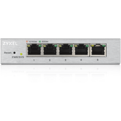 Коммутатор/ ZYXEL GS1200-5 Smart L2 Switch, 5xGE, Desktop, Silent, Supports VLAN, IGMP, QoS and Link Aggregation