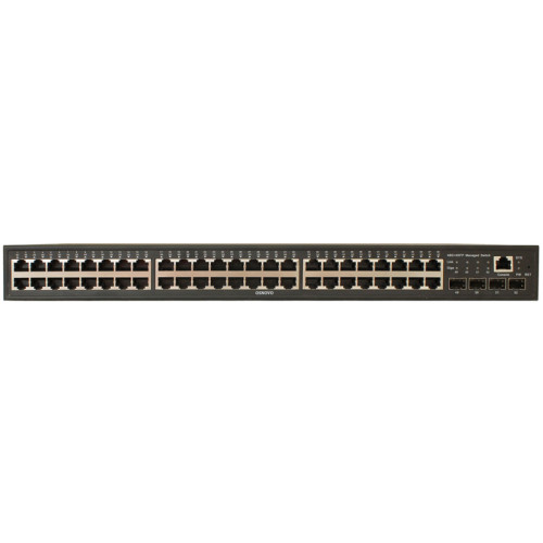 Коммутатор/ OSNOVO Управляемый L2 PoE коммутатор Gigabit Ethernet на 48 RJ45 PoE + 4*GE SFP, до 30W на порт, суммарно до 800W