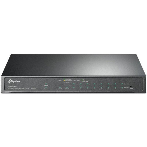 Коммутатор TP-Link TL-SG1210MPE (L2) 10x1Гбит/с 1xКомбо(1000BASE-T/SFP) 8PoE+ 123W настраиваемый