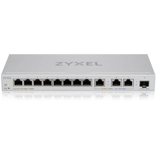 Коммутатор/ Zyxel XGS1250-12 Smart L2 switch , 8xGE, 3x1 / 2.5 / 5 / 10G, 1xSFP +, desktop