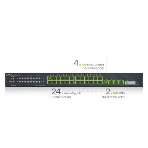 Коммутатор/ Zyxel NebulaFlex XMG1930-30 Hybrid Smart L2+ Switch, rack 19