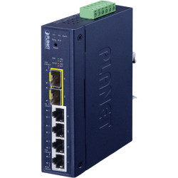 коммутатор/ PLANET IGS-4215-4T2S IP30 Industrial L2/L4 4-Port 10/100/1000T + 2-Port 100/1000X SFP Managed Switch (-40~75 degrees C, dual redundant power input on 9~48VDC/24VAC terminal block, supports ERPS Ring, CloudViewer app, MQTT and Cybersecurity fea