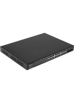 Коммутатор/ 24-port Gigabit Managed PoE switch with 4 10G SFP+ ports, support 802.3af/at PoE, 1 console port, 19-inch rack mount, support L2/L2+ features.