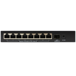 Unmanaged Switch 8x100Base-TX PoE, 1x1000Base-X SFP, PoE Budget 80W, metal case