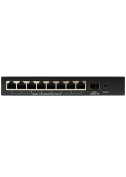 Unmanaged Switch 8x100Base-TX PoE, 1x1000Base-X SFP, PoE Budget 80W, metal case