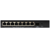 Unmanaged Switch 8x100Base-TX PoE, 1x1000Base-X SFP, PoE Budget 80W, metal case Unmanaged Switch 8x100Base-TX PoE, 1x1000Base-X SFP, PoE Budget 80W, metal case