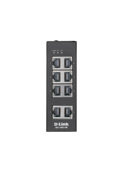 Коммутатор/ DIS-100E-8W Unmanaged Industrial Switch 8x100Base-TX, Surge 2KV, Alarm relay, DIN-Rail, metal case IP30, -40 to 75°C, only DC power, w/o power supply
