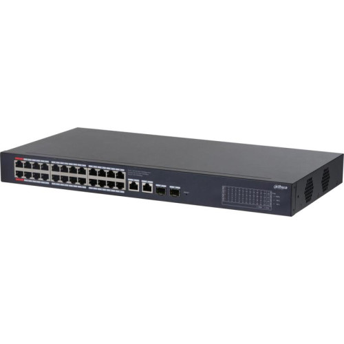 Коммутатор Dahua DH-CS4228-24GT-375 (L2) 24x1Гбит/с 2xКомбо(1000BASE-T/SFP) 2SFP 24PoE 375W управляемый