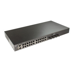 Коммутатор/ SW-24G4X-L3ST Управляемый стекируемый L3 коммутатор Gigabit Ethernet на 24xRJ45 + 4x10G SFP+ Uplink. Порты: 24 x GE (10/100/1000Base-T) + 4 x 1G/10G SFP+ Uplink, консольный порт, порт управления. Встроенная грозозащита 10kV на порт. Питание: A