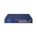 коммутатор/ PLANET GSD-1222VHP 8-Port 10/100/1000T 802.3at PoE + 2-Port 10/100/1000T + 2-Port 1000SX SFP Gigabit Switch with smart color LCD (120W PoE Budget, Standard/VLAN/Extend mode, PoE Budget, bandwidth control, PD alive check setup over LCD )