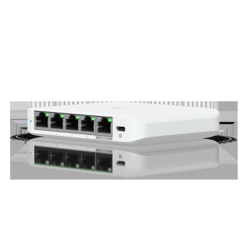 Коммутатор Ubiquiti UniFi Switch Flex Mini 2.5G Compact, 5-port 2.5G switch that can be powered with PoE or a USB-C adapter.