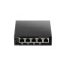 Коммутатор/ DGS-1005P Unmanaged Switch 5x1000Base-T (4x1000Base-T PoE), PoE Budget 60W, metal case