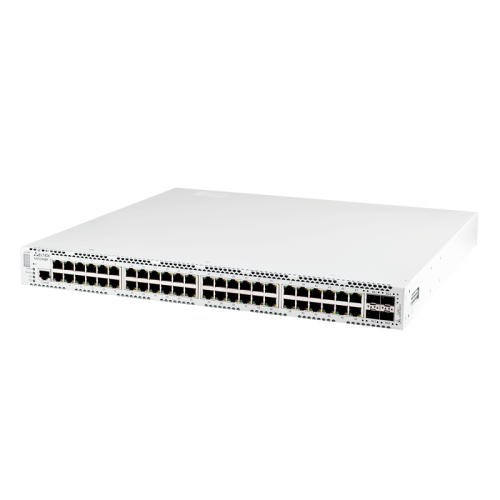 Ethernet-коммутатор MES2448P, 48 портов 10/100/1000BASE-T (PoE/PoE+), 4 порта 1000BASE-X/10GBASE-R, L3, 2 слота для модулей питания