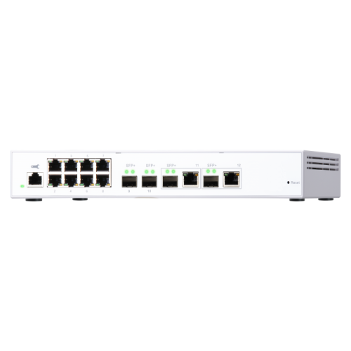 Коммутатор/ QNAP QSW-M408-2C Managed switch 10 Gb / s with 4 SFP + ports, 2 of which are combined with RJ-45, 8 1 Gb / s RJ-45 ports, bandwidth up to 96 Gb / s, JumboFrame support Коммутатор/ QNAP QSW-M408-2C Managed switch 10 Gb / s with 4 SFP + ports, 2 of which are combined with RJ-45, 8 1 Gb / s RJ-45 ports, bandwidth up to 96 Gb / s, JumboFrame support