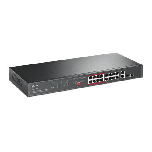 Коммутатор/ 16-Port PoE+ Switch, 16 10/100Mbps RJ45 Ports, 2 Combo RJ-45/SFP Slots, 192W PoE Power