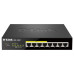 Коммутатор/ DGS-1008P,DGS-1008P/E Unmanaged Switch 8x1000Base-T (4x1000Base-T PoE), PoE Budget 80W, metal case