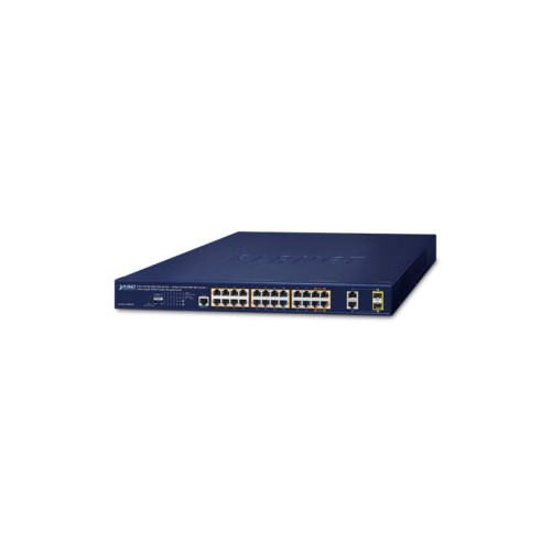 коммутатор/ PLANET GS-4210-24HP2C IPv6/IPv4,4-Port 10/100/1000T 802.3bt 95W PoE + 20-Port 10/100/1000T 802.3at PoE + 2-Port Gigabit TP/SFP Combo Managed Switch(515W PoE Budget, 250m Extend mode, supports ERPS Ring, CloudViewer app, MQTT and cybersecurity 