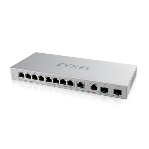 Коммутатор/ Switch Zyxel XGS1010-12, 8xGE, 2x1/2.5GE, 2xSFP+, desktop, silent
