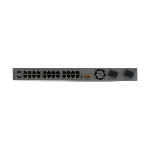 Коммутатор/ L3 управляемый коммутатор TORUS S1-2-24, 24х10/100/1000 Mbps RJ45, 2x 10 GbE SFP+ , LTE (wideband) CAT9, 4 eSIM, Консольный порт USB Type C, 16к MAC-адресов, 2 встроенных БП, AC: 90–260 В, 50–60 Гц DC: 36-57 B