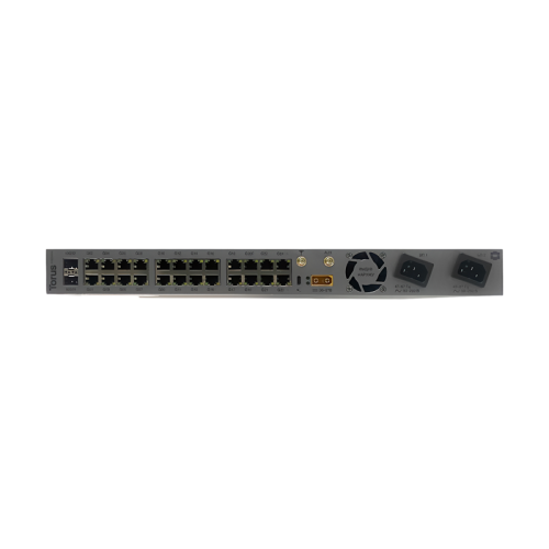 Коммутатор/ L3 управляемый коммутатор TORUS S1-2-24L, 24х10/100/1000 Mbps RJ45, 2x 10 GbE SFP+ , LTE (wideband) CAT9, 4 eSIM, Консольный порт USB Type C, 16к MAC-адресов, 2 встроенных БП, AC: 90–260 В, 50–60 Гц DC: 36-57 B