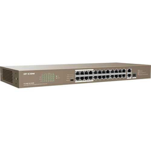 Коммутатор IP-Com F1126P-24-250W (L2) 24x100Мбит/с 2x1Гбит/с 1xКомбо(1000BASE-T/SFP) 1SFP 24PoE 230W неуправляемый