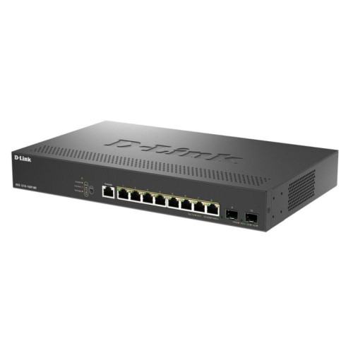 Коммутатор D-Link DGS-1210-10XP/ME/C1A Управляемый L2 коммутатор с 8 портами 10/100/1000Base-T и 2 портами 10GBase-X SFP+ (8 портов PoE 802.3af/at, PoE-бюджет 240 Вт)
