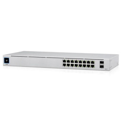 Коммутатор Ubiquiti UniFi Switch 16 PoE  USW-16-POE  Ubiquiti PoE-коммутатор в стойку, 16х 1G RJ45, 2х SFP, раздача 42  USW-16-POE  Вт (028547)