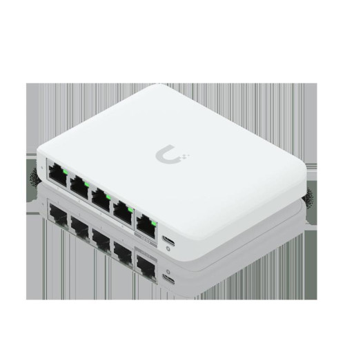 Коммутатор Ubiquiti UniFi Switch Flex Mini 2.5G Compact, 5-port 2.5G switch that can be powered with PoE or a USB-C adapter.