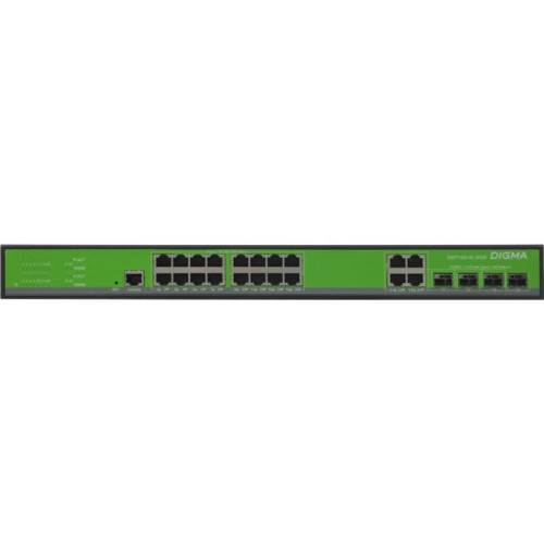 Коммутатор Digma DSP716G-4C-R300 (L2+) 16x1Гбит/с 4xКомбо(1000BASE-T/SFP) 300W управляемый Коммутатор Digma DSP716G-4C-R300 (L2+) 16x1Гбит/с 4xКомбо(1000BASE-T/SFP) 300W управляемый