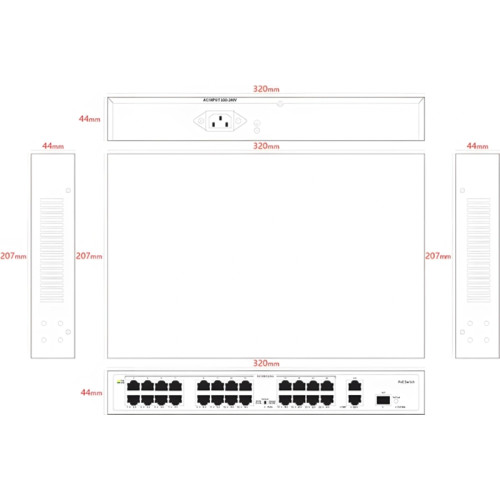 Коммутатор Tiandy TC-P3S027 H/2421/AT/260 Коммутатор Tiandy TC-P3S027 H/2421/AT/260